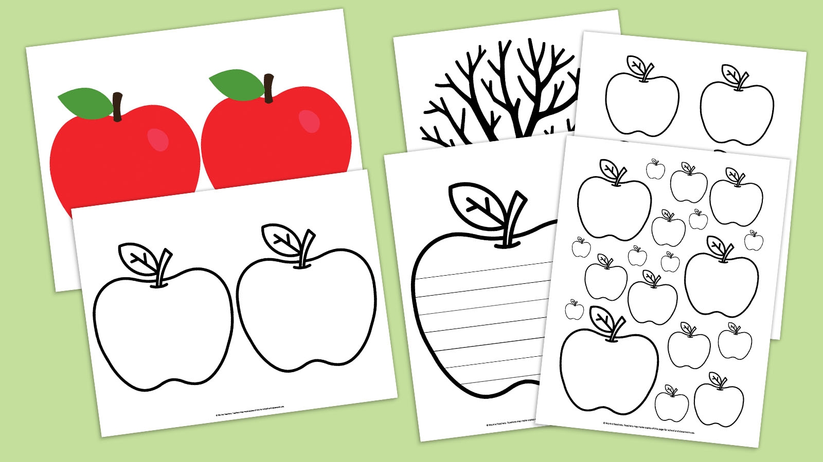 printable cut out apple template