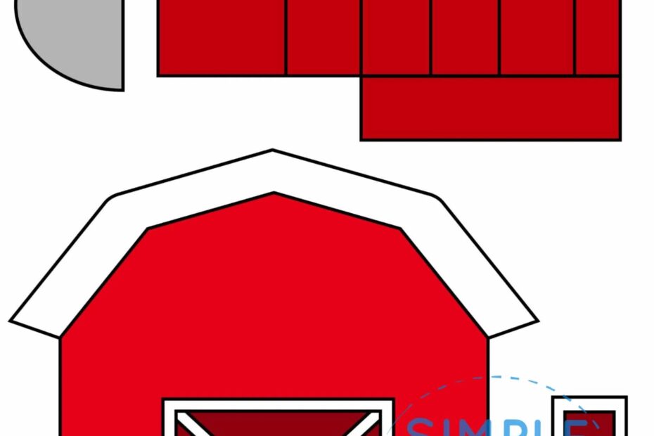 Free Printable Barn Craft Template Simple Mom Project