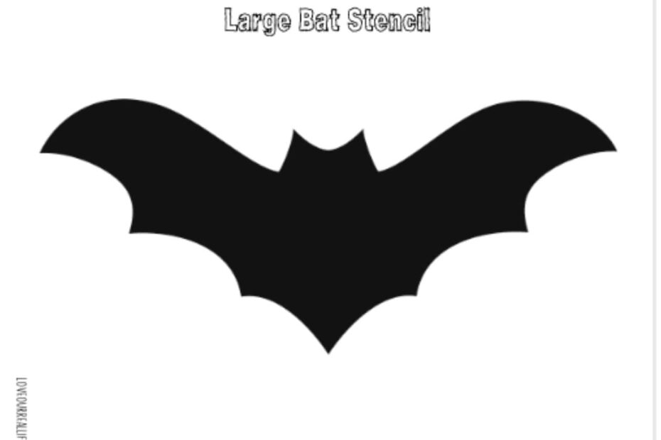 Free Printable Bat Template Stencil For Halloween Crafts Love Our Real Life