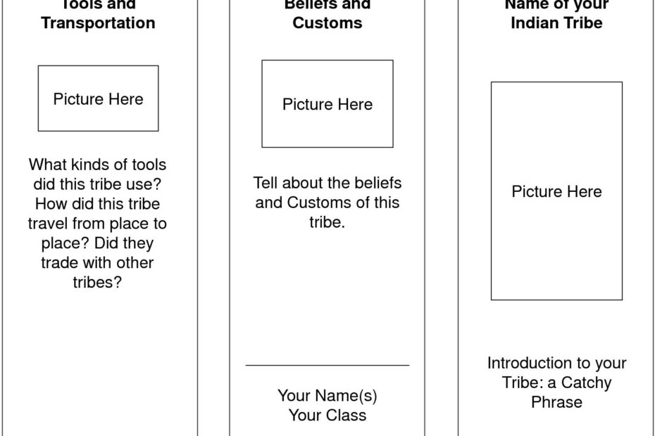 Free Printable Brochure Template For Students Worksheets Library