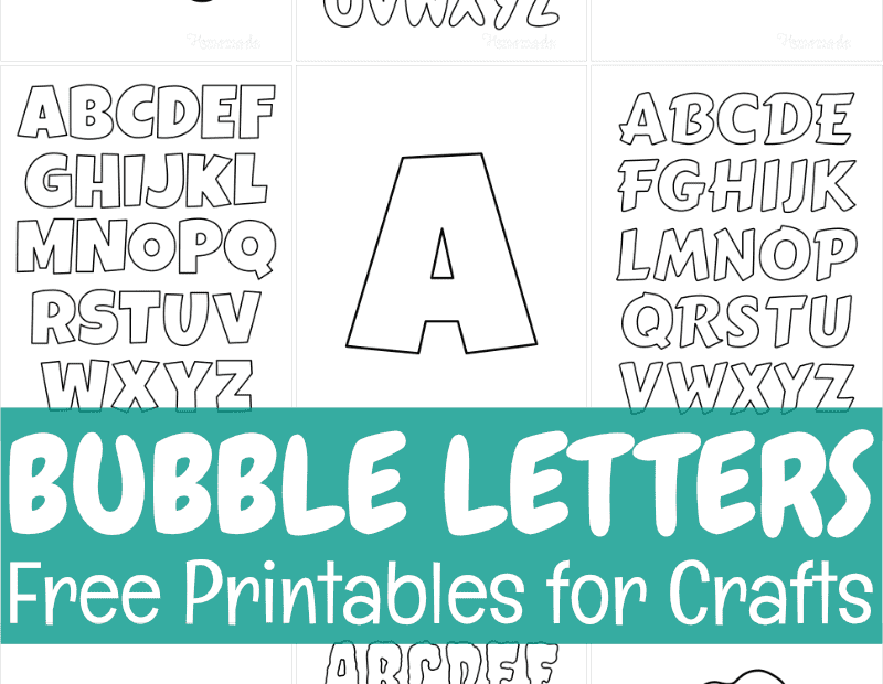 Free Printable Bubble Letters For Crafts