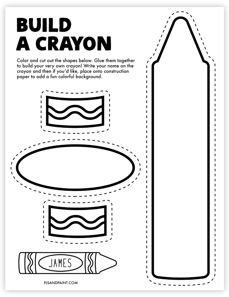 printable blank crayon template