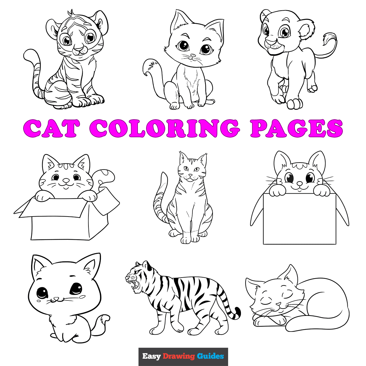 cat free printable coloring pages