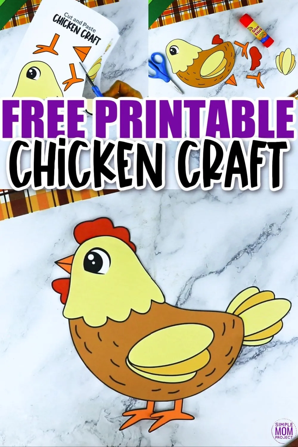 Free Printable Chicken Craft Template Simple Mom Project
