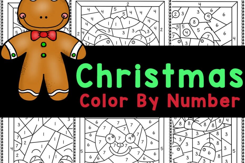 FREE Printable Christmas Color By Number Worksheets