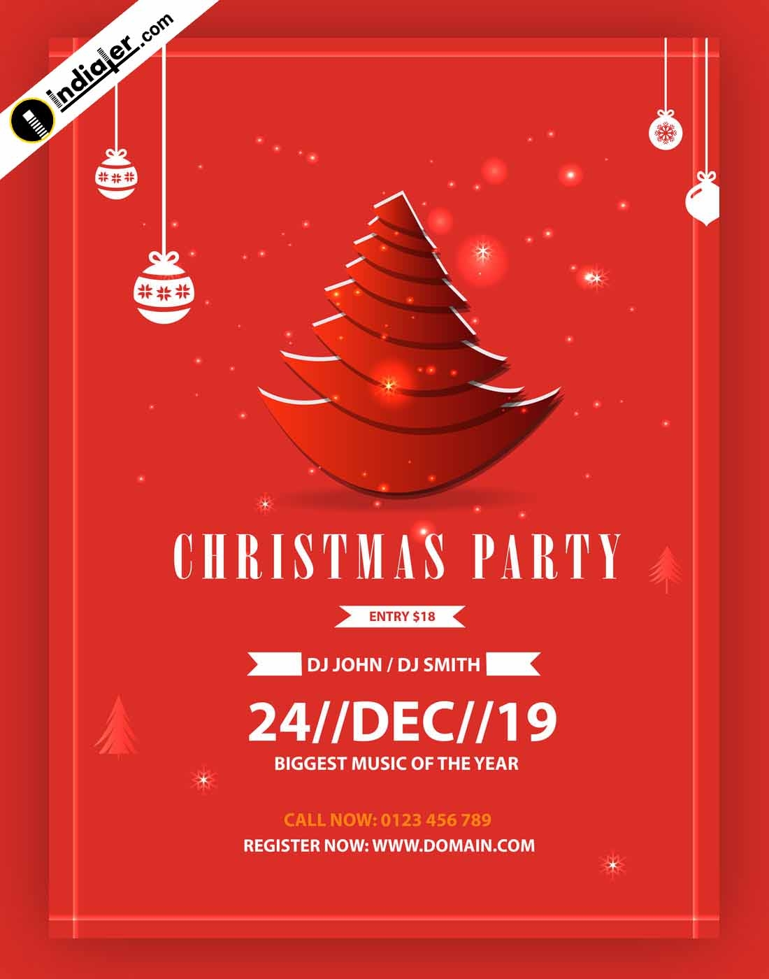 free printable christmas party flyer templates