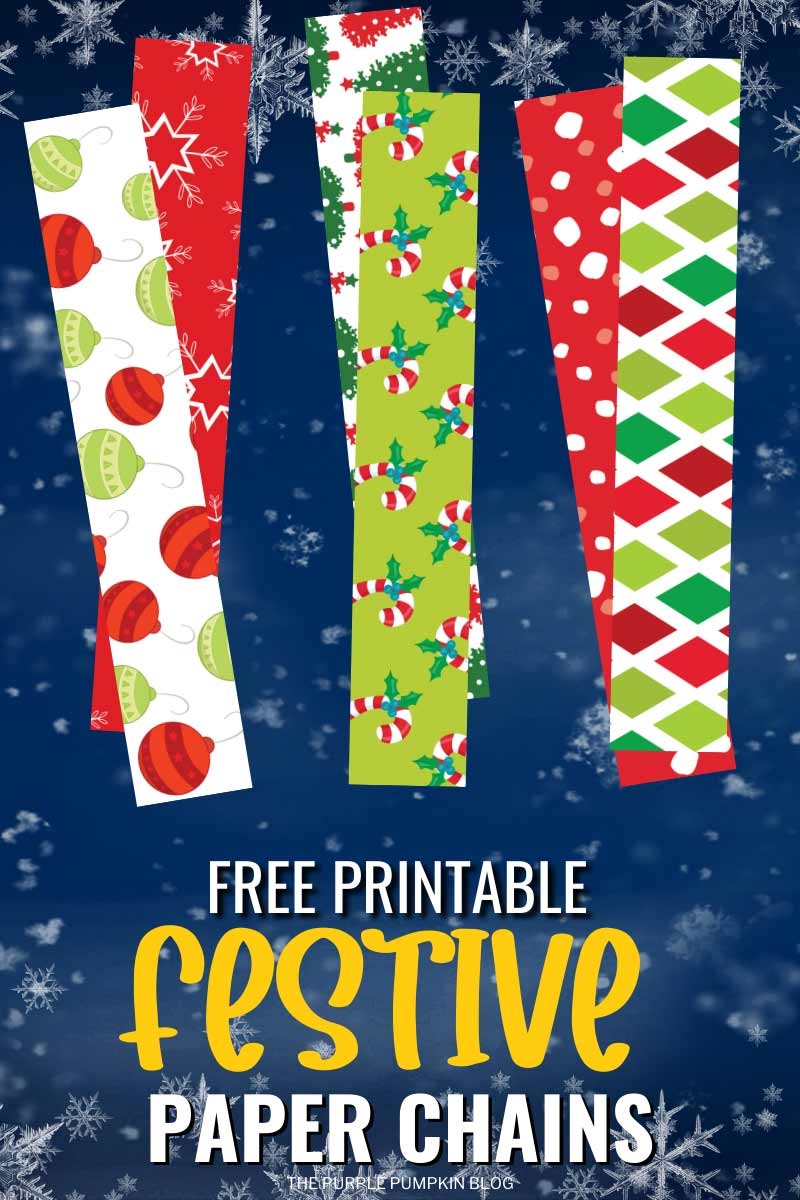 free printable christmas christmas paper chain template