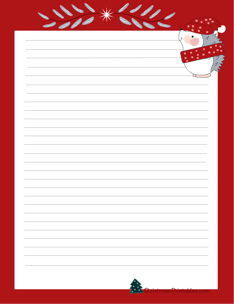 Free Printable Christmas Stationery Writing Paper Letter Pad