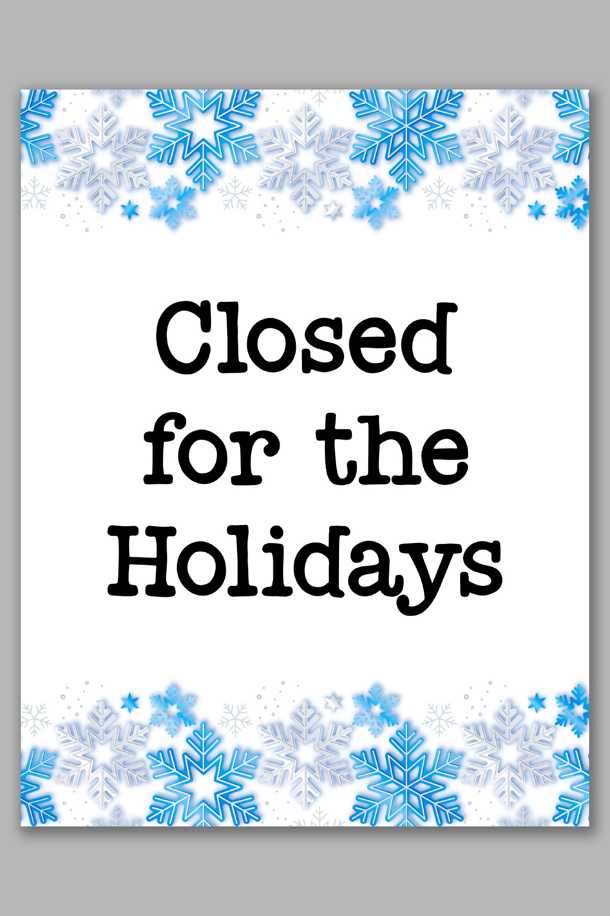 Free Printable Closed for Christmas Sign Template 2 Mom Envy