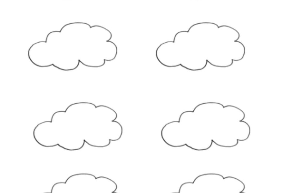 Free Printable Cloud Stencil Template Love Our Real Life