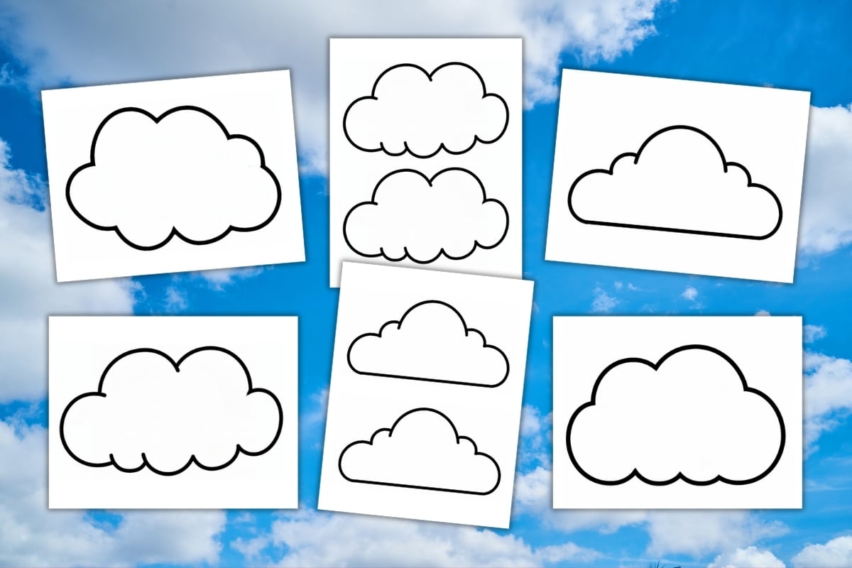 cloud template printable