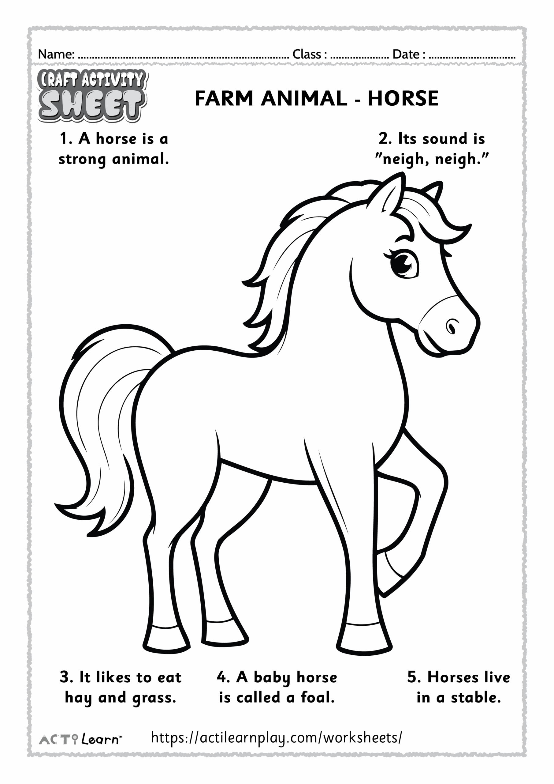 free printable horse coloring pictures