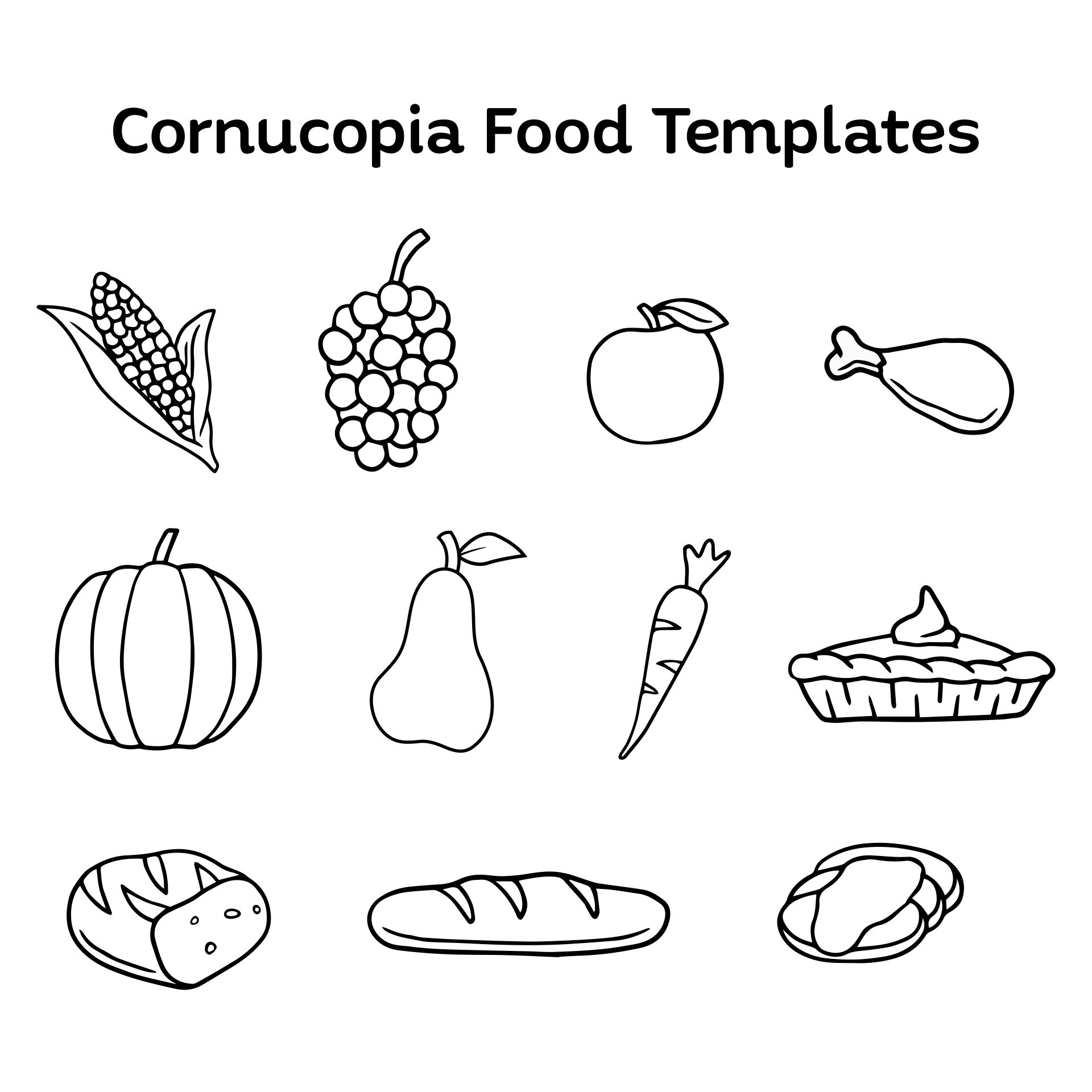 Free Printable Cornucopia Pattern Printable Party Favors