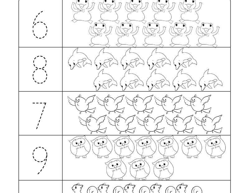 Free Printable Count And Color Worksheet