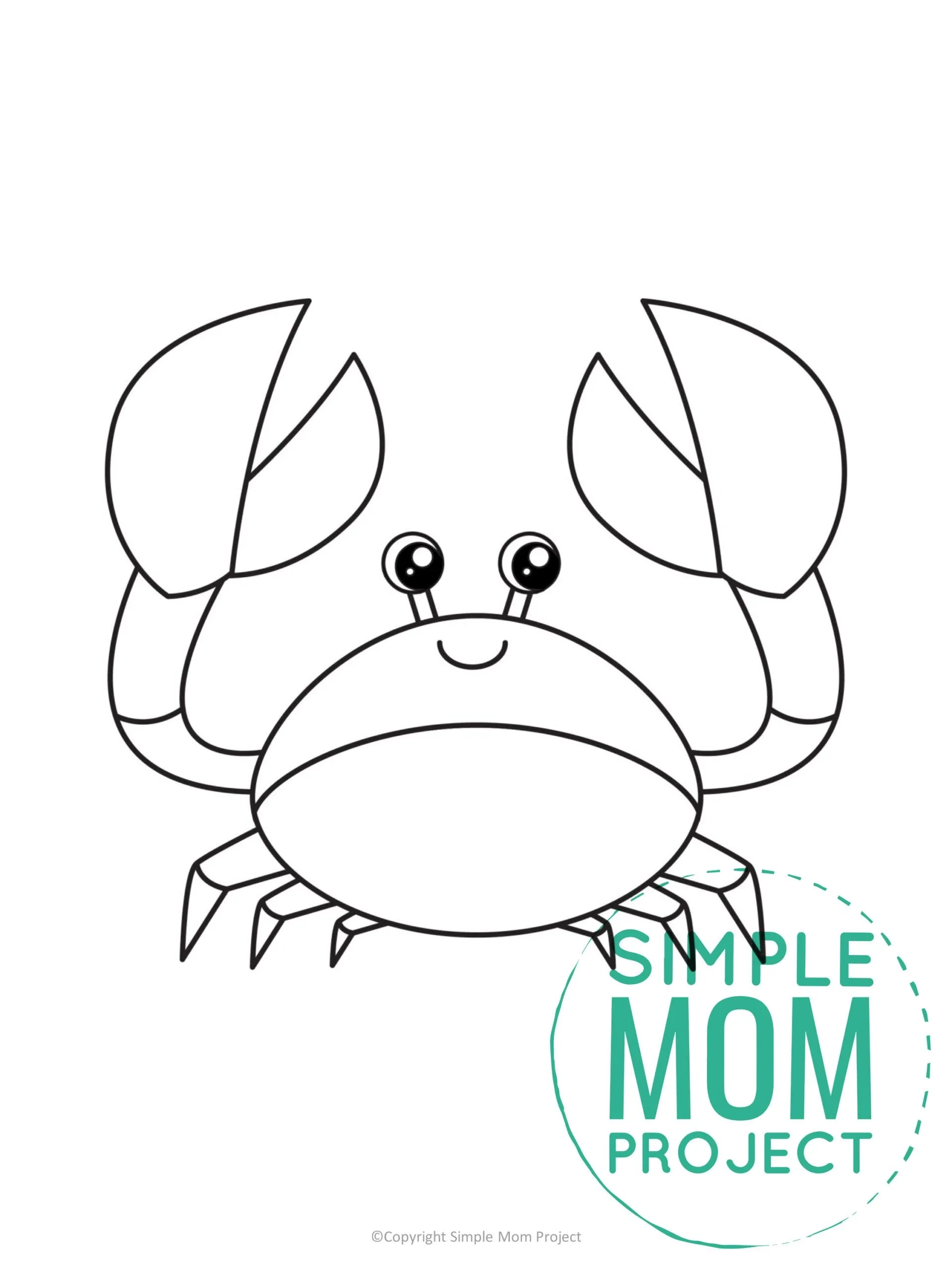free printable crab template