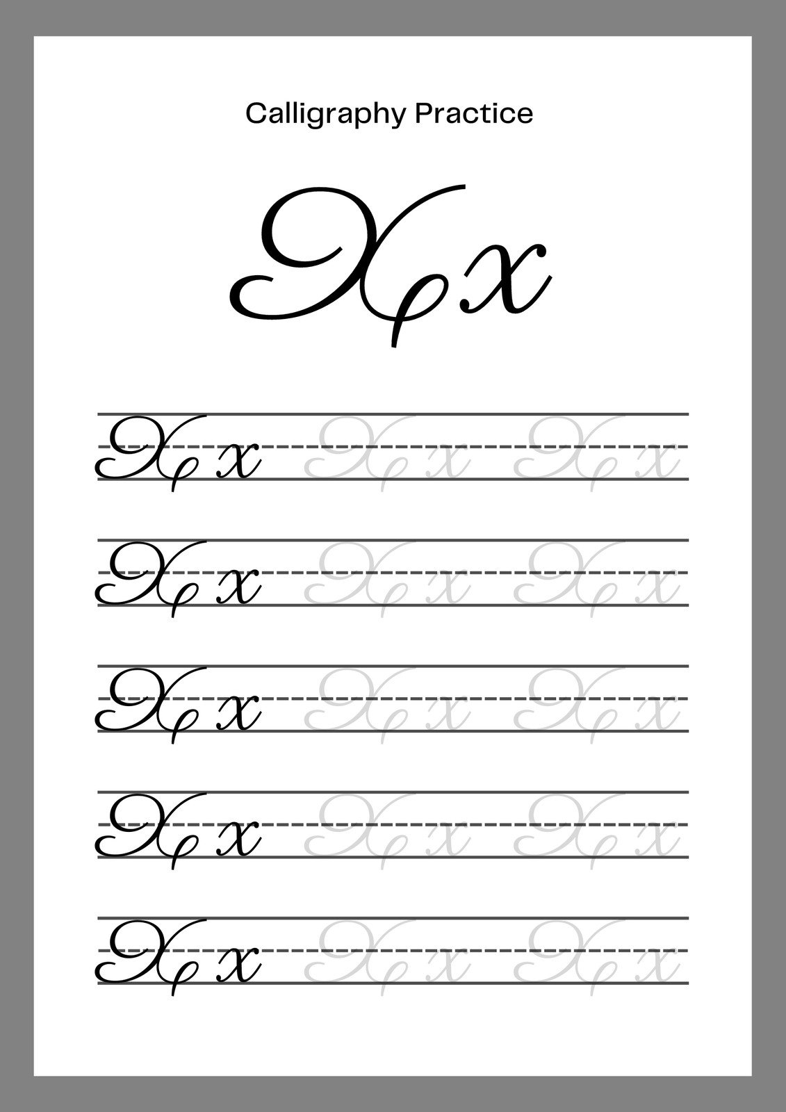 Free Printable Cursive Writing Worksheet Templates Canva