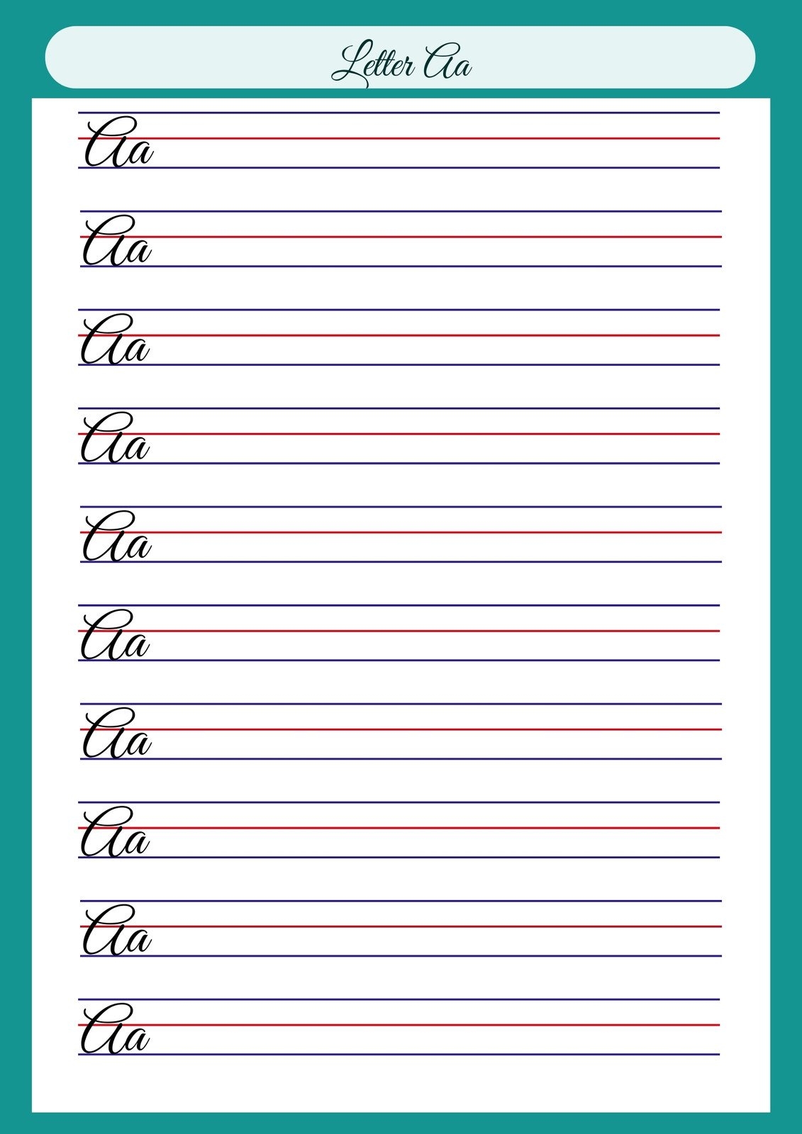 free printable cursive worksheets