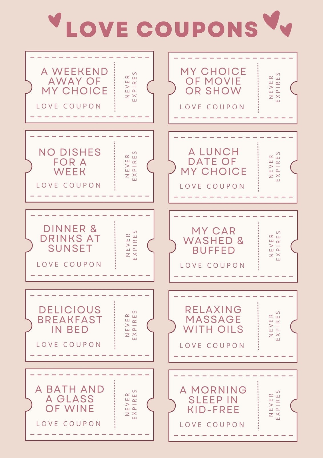 Free Printable Customizable Coupon Templates Canva