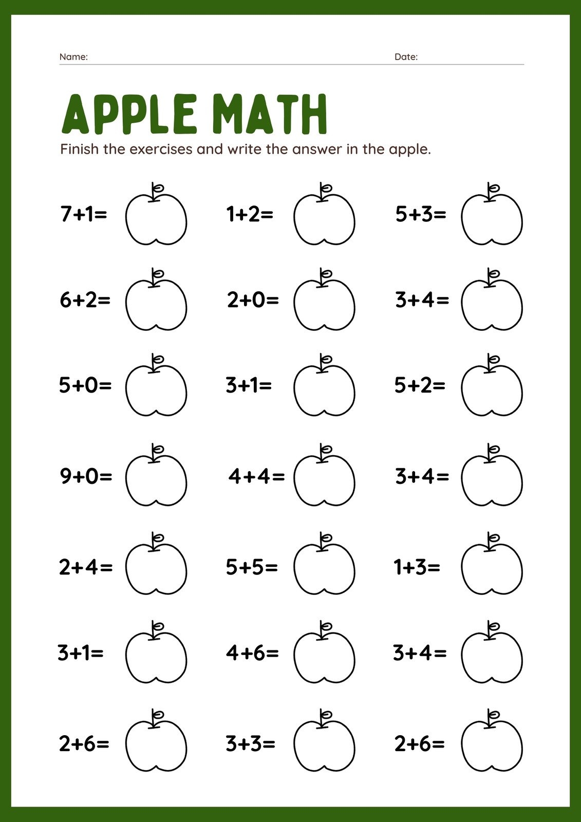 math worksheet generator free