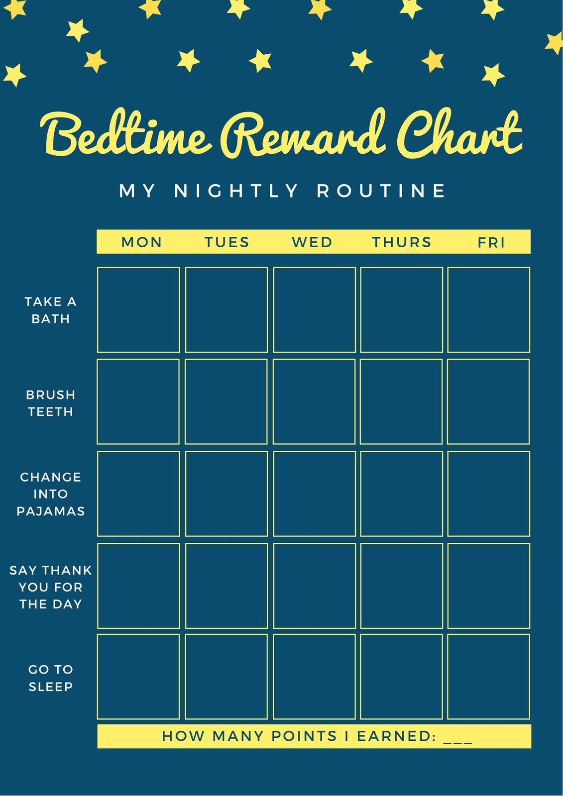 free printable editable reward chart template