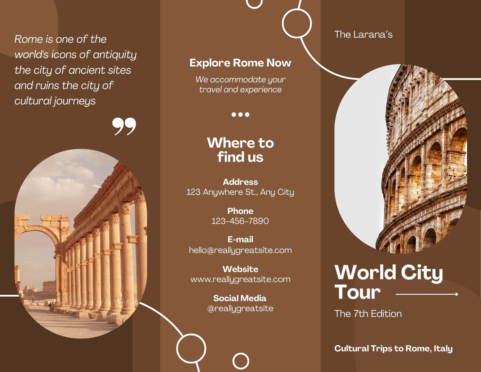 Free Printable Customizable Travel Brochure Templates Canva