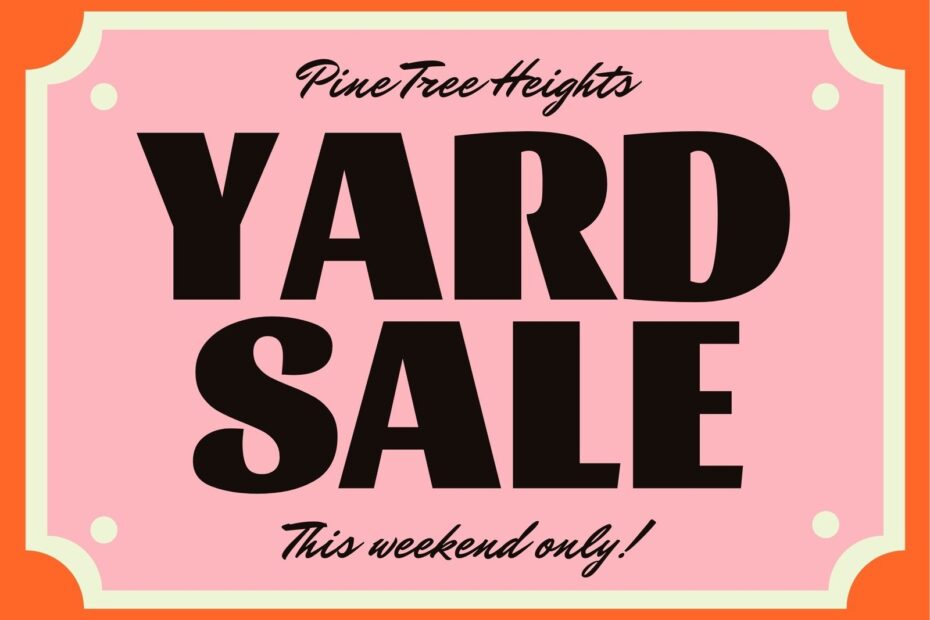 Free Printable Customizable Yard Sale Sign Templates Canva