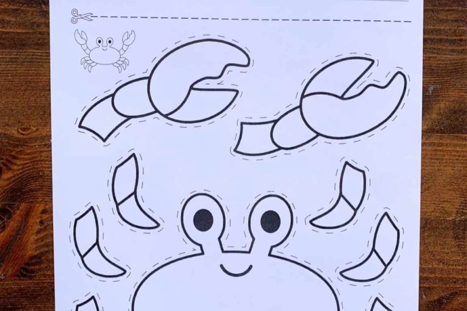 Free Printable Cut And Paste Crab Craft The Artisan Life