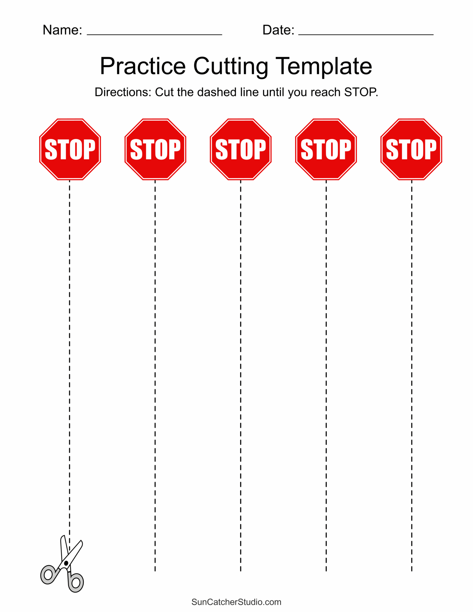 free cutting practice worksheets pdf