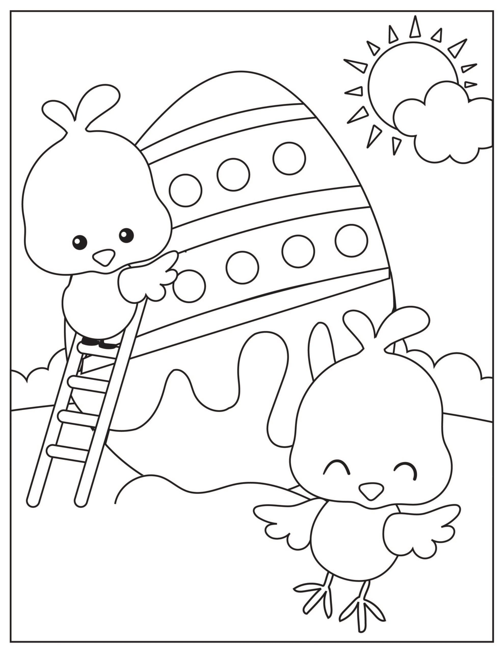 printable easter color pages