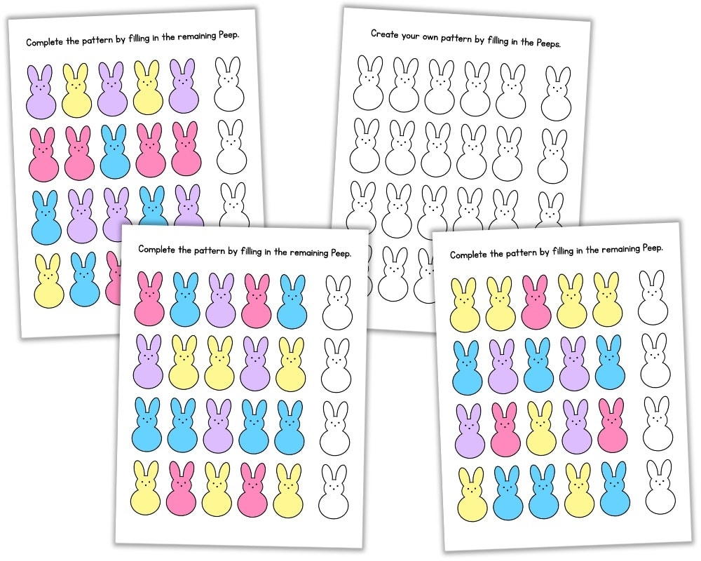 Free Printable Easter Pattern Worksheets Peep Patterns The 