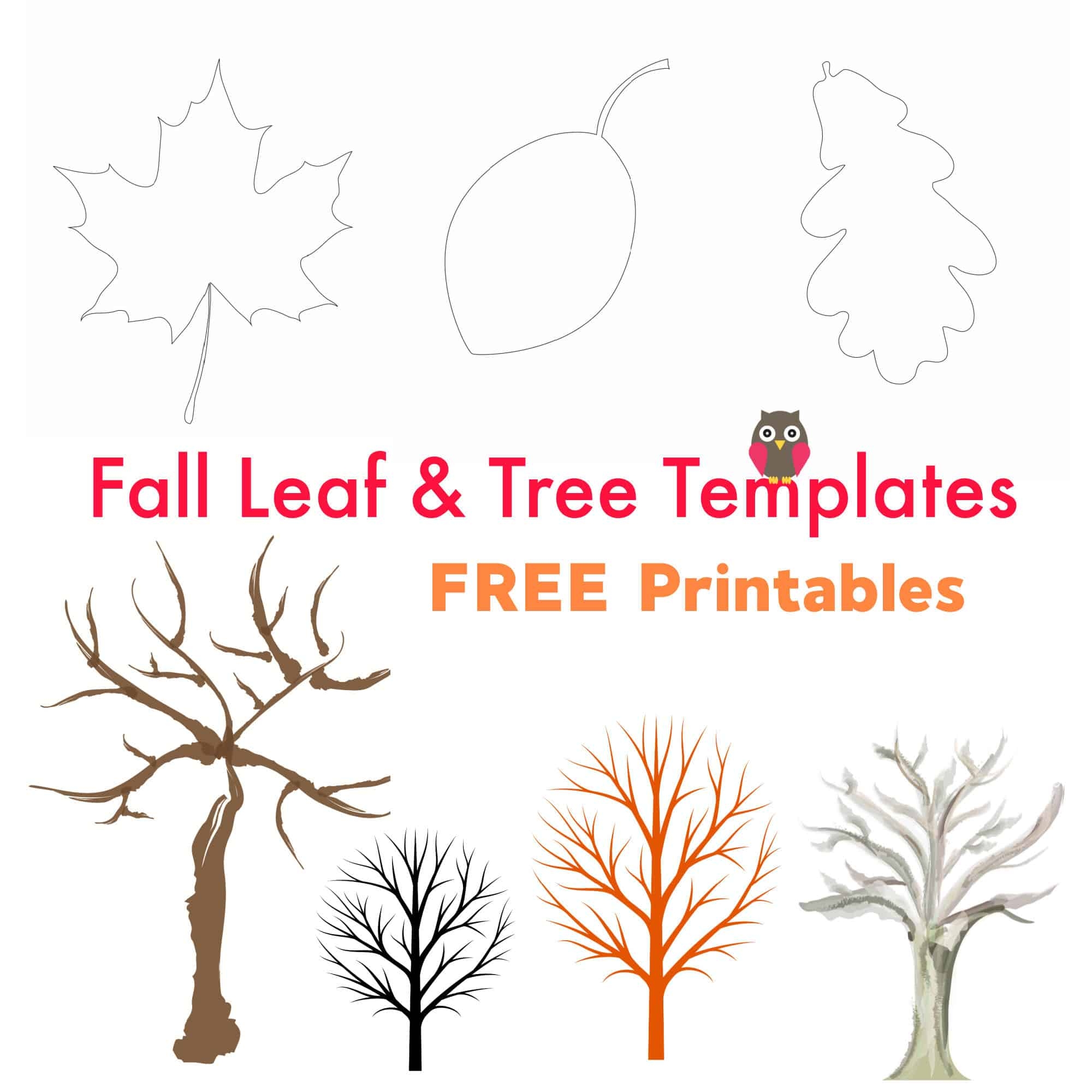 free printable fall leaves template
