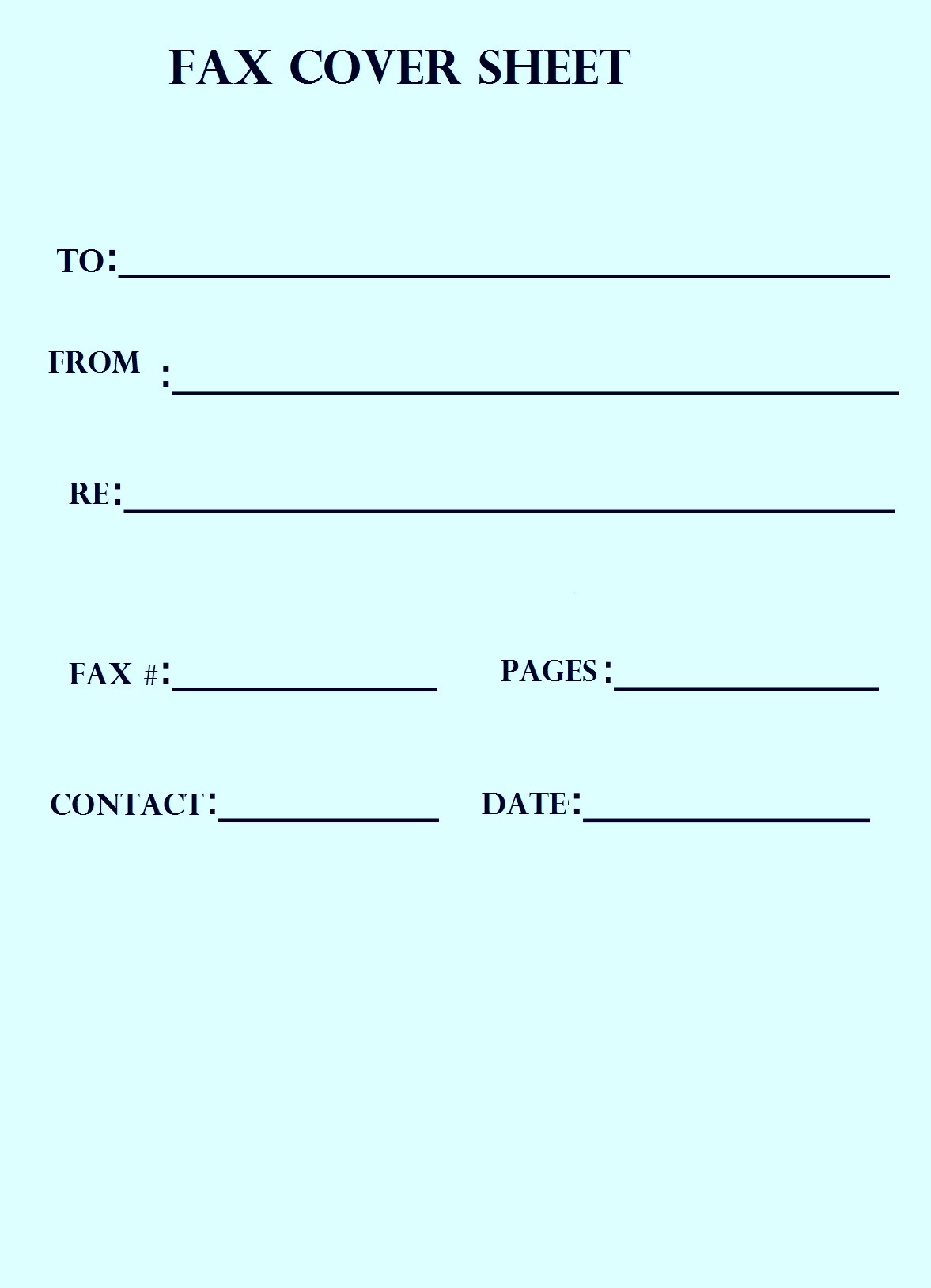 free printable fax cover sheet