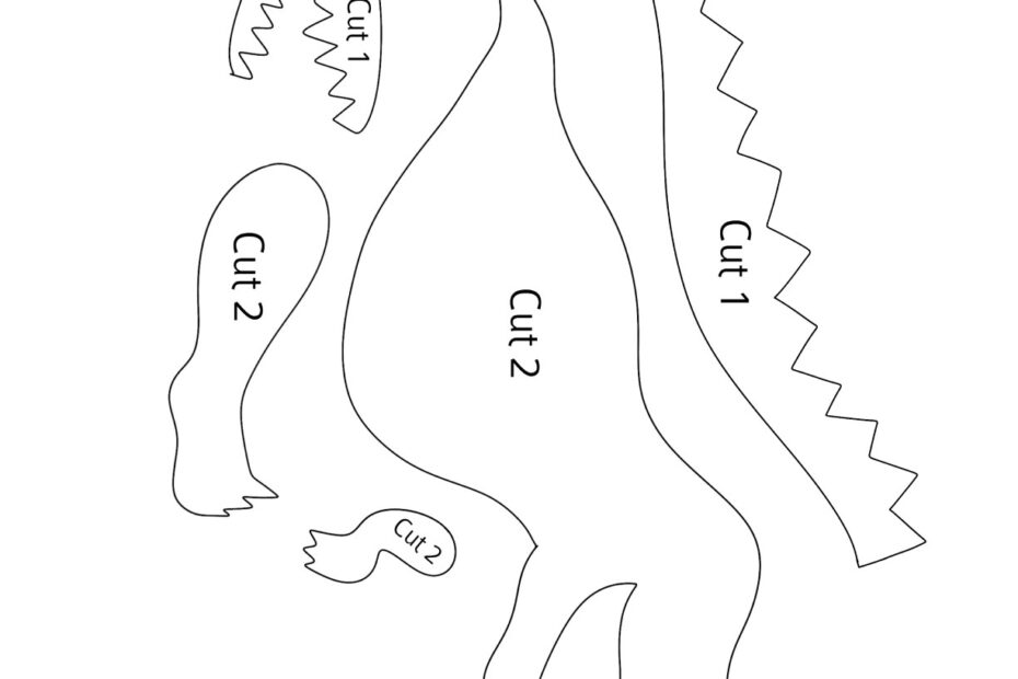 Free Printable Felt Trex Dinosaur Pattern Great For Beginners