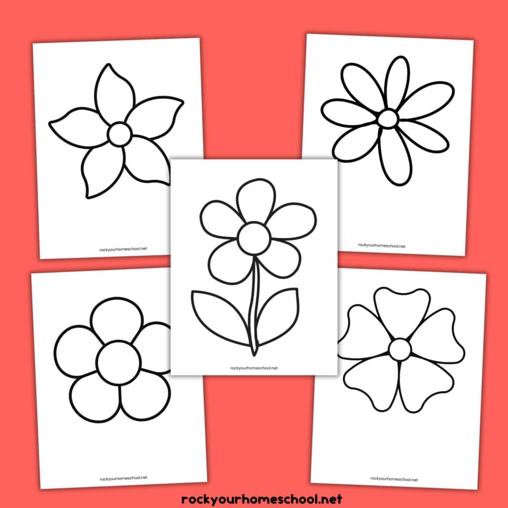 free flower template printable