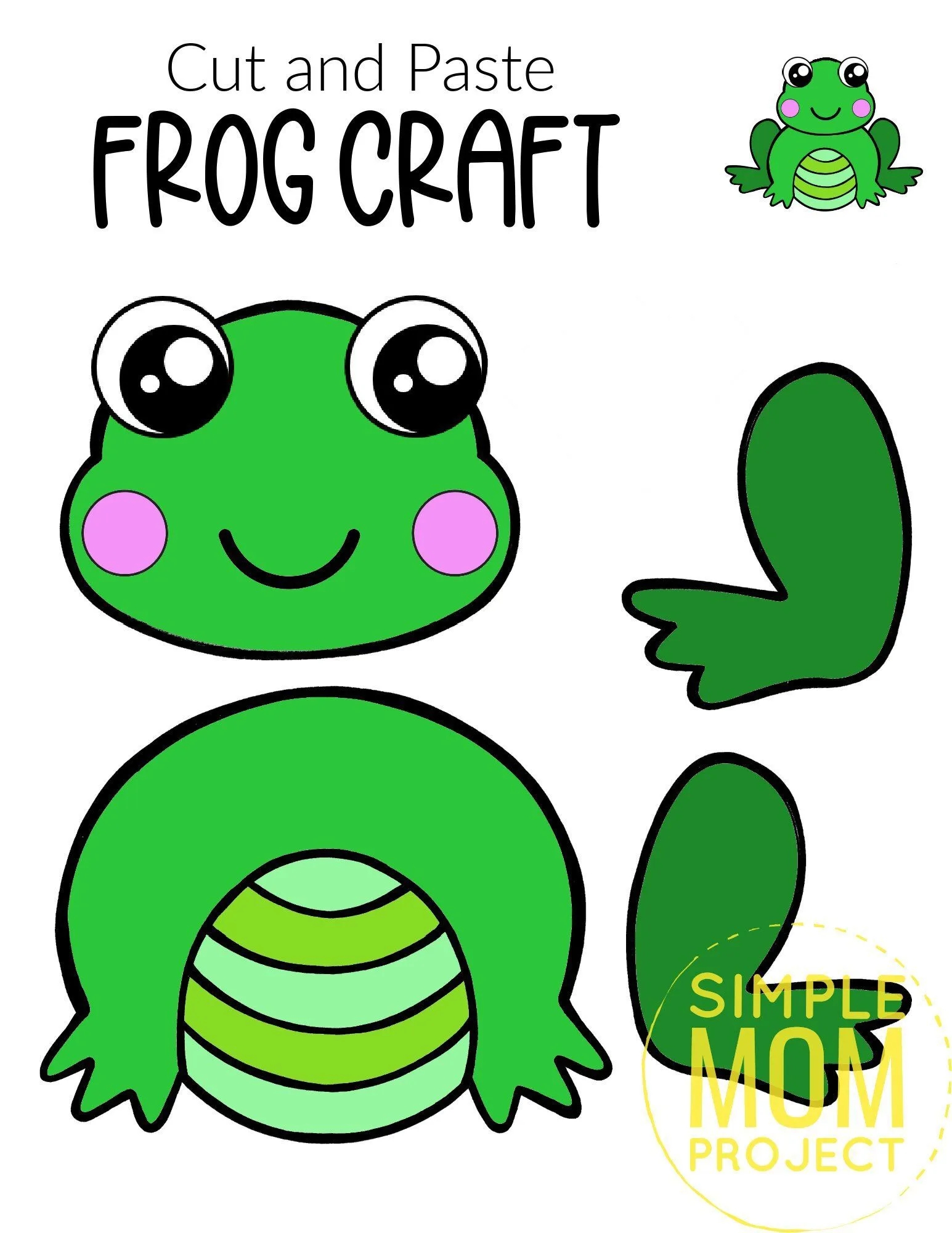 Free Printable Frog Craft Template Simple Mom Project