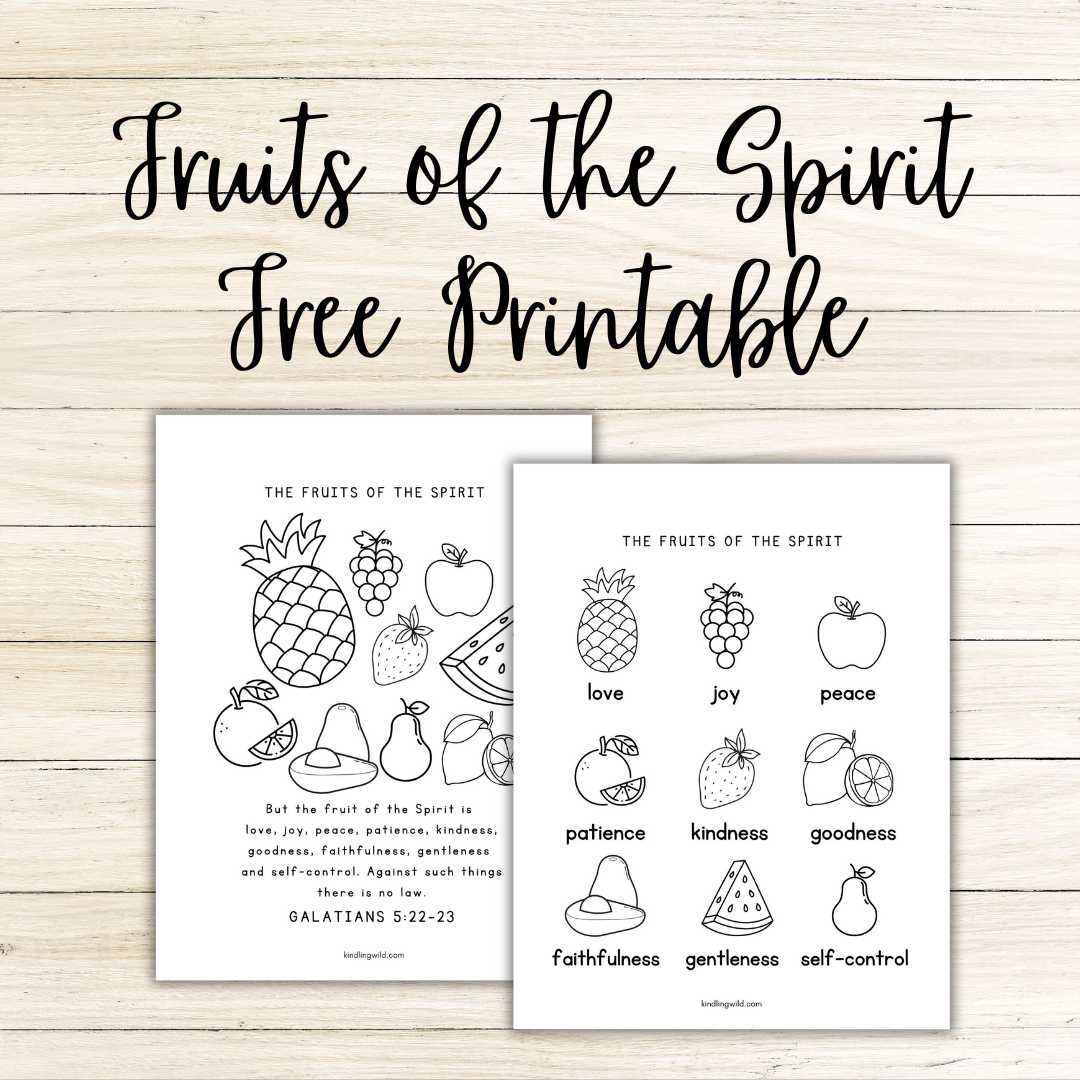 fruit of the spirit coloring page