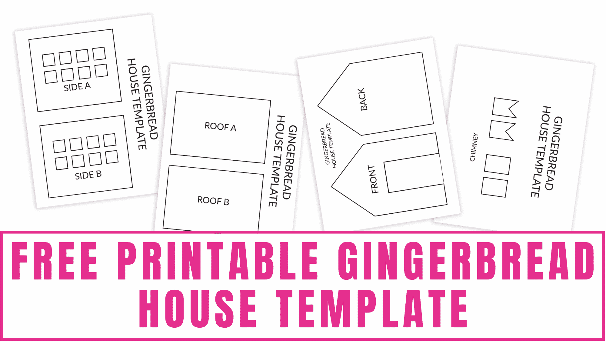 gingerbread house template free printable