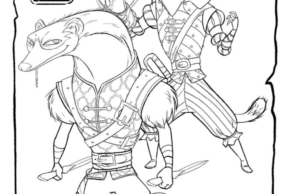 Free Printable Kung Fu Panda Weasels Coloring Page Mama Likes This