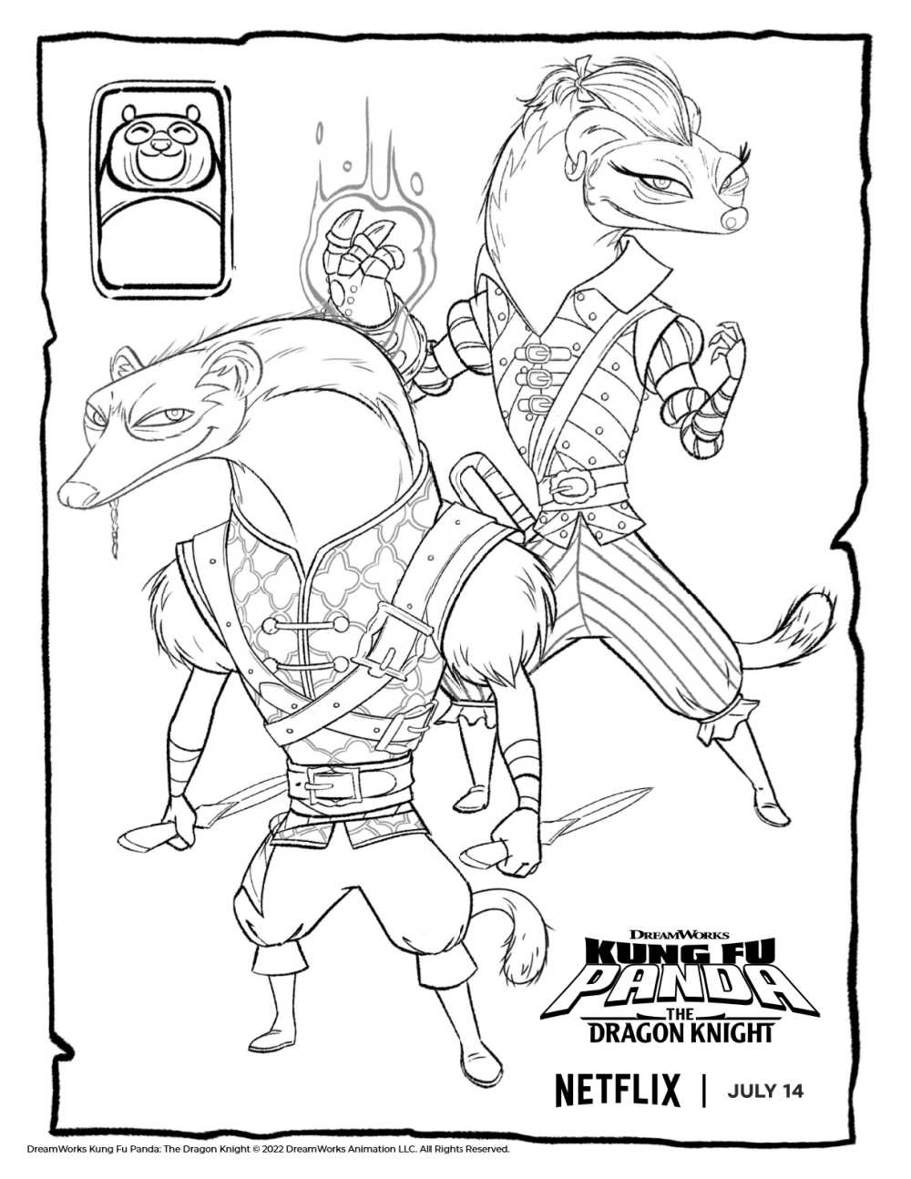 Free Printable Kung Fu Panda Weasels Coloring Page Mama Likes This