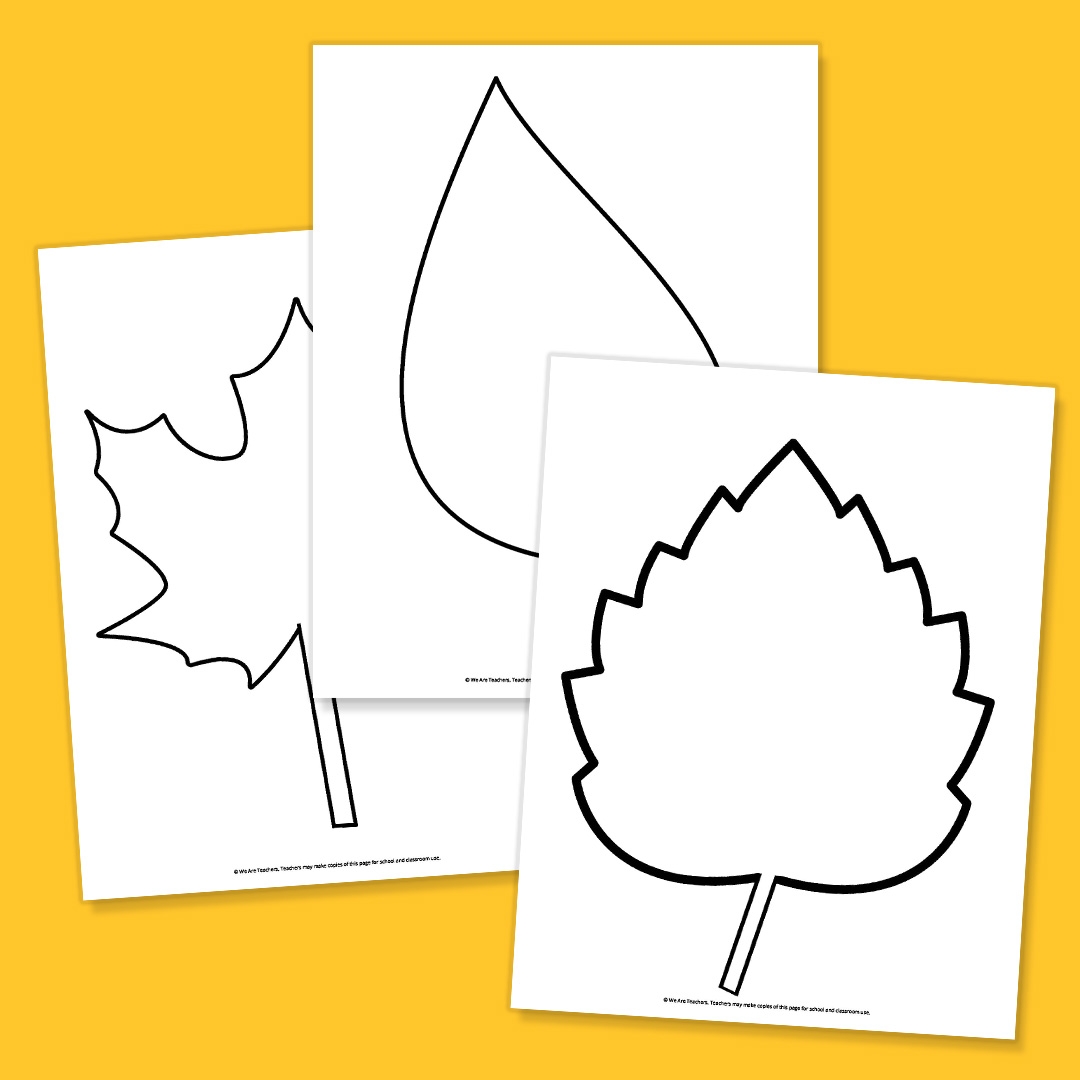 fall leaves template printable