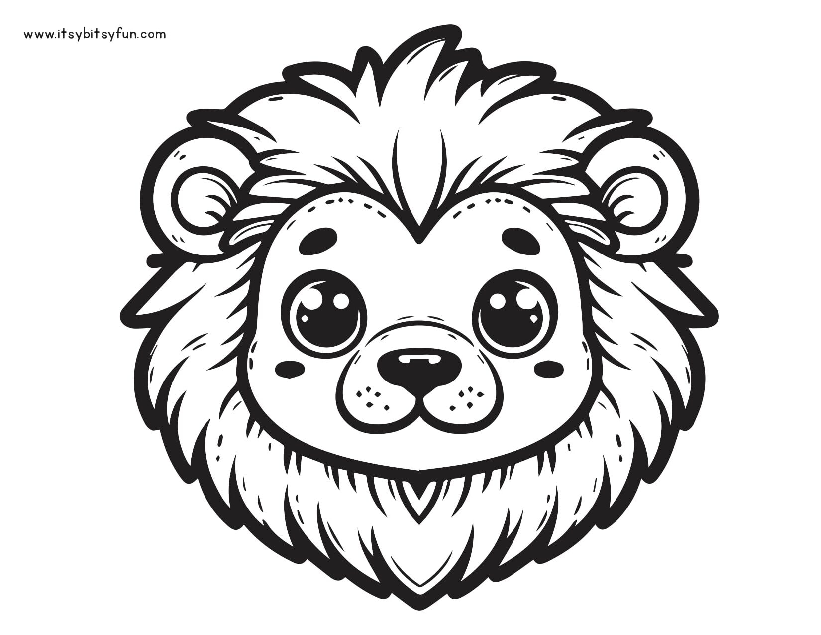 lion head coloring