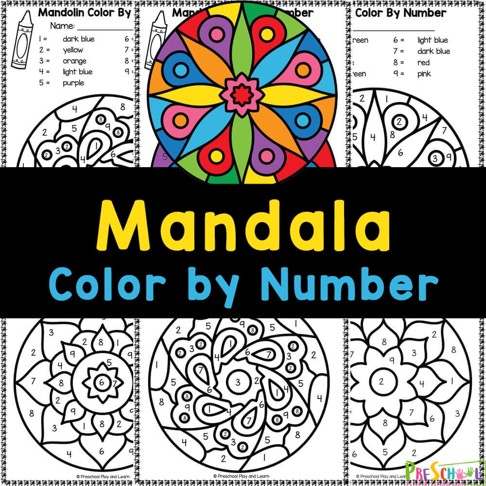 free printable color by number for kids