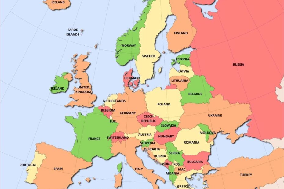 Free Printable Maps Of Europe