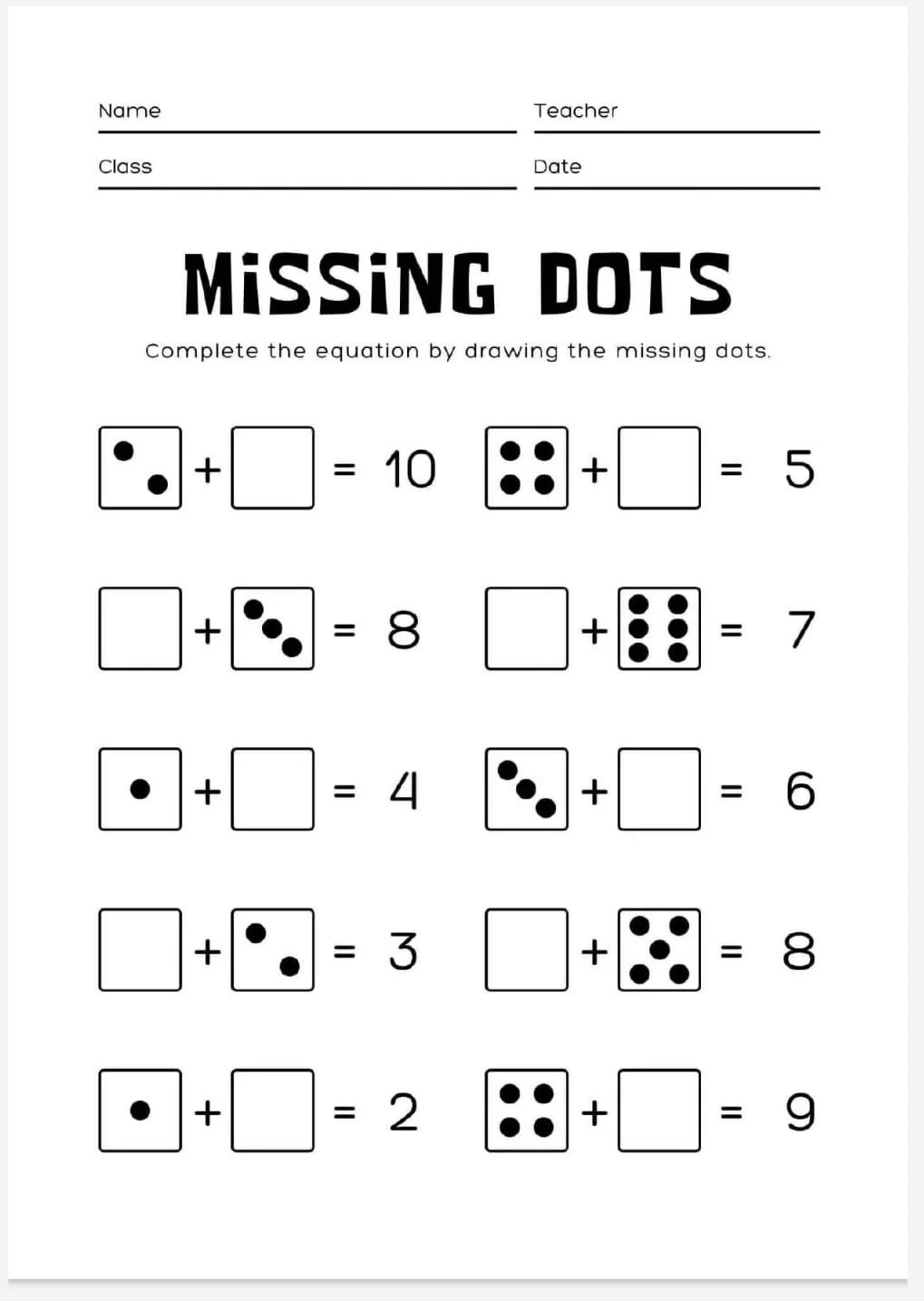 maths worksheet