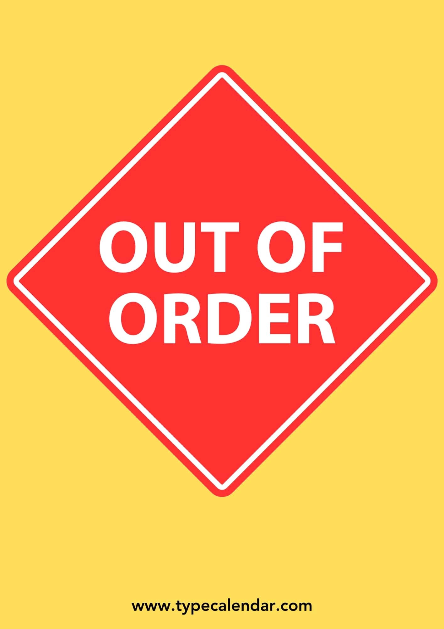 Free Printable Out Of Order Sign Templates PDF Word Restroom