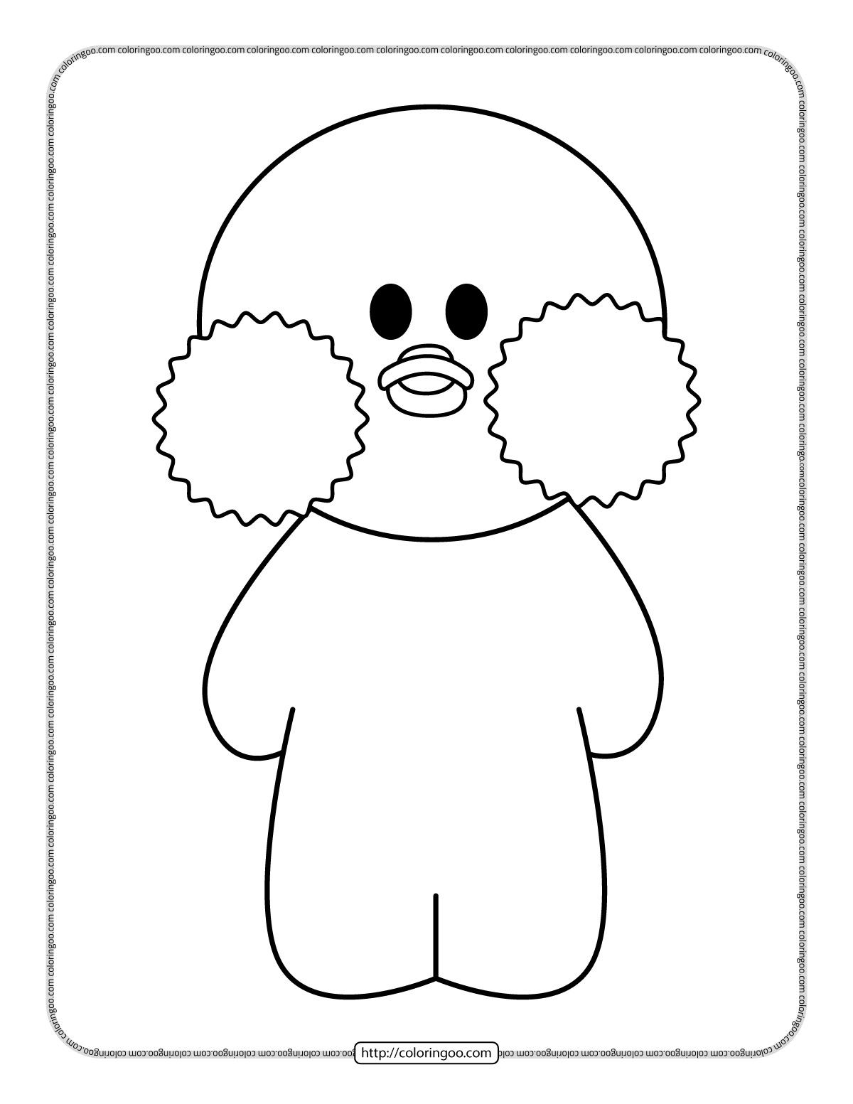 Free Printable Paper Duck Pdf Coloring Pages For Kids