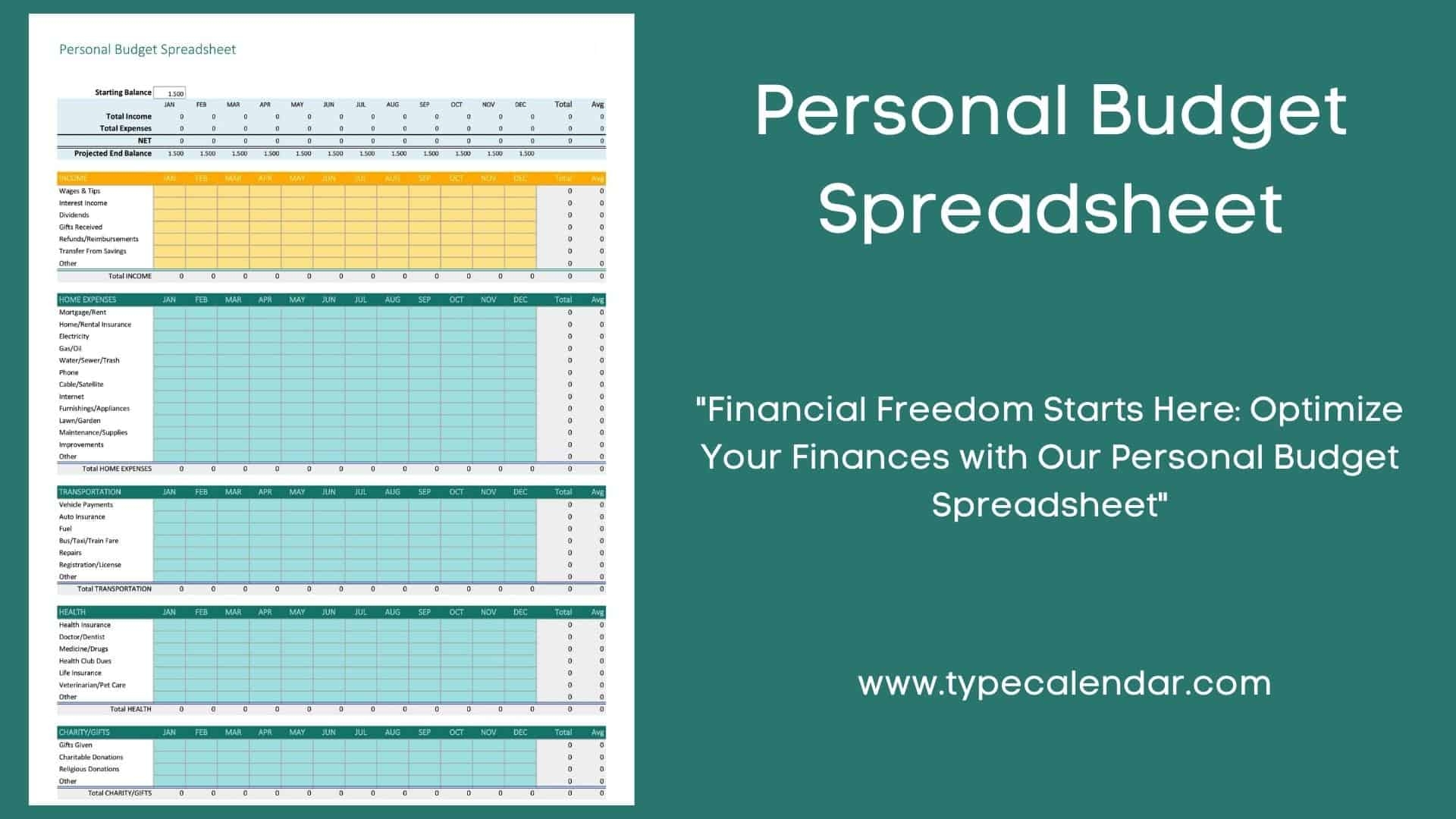 budget worksheet excel