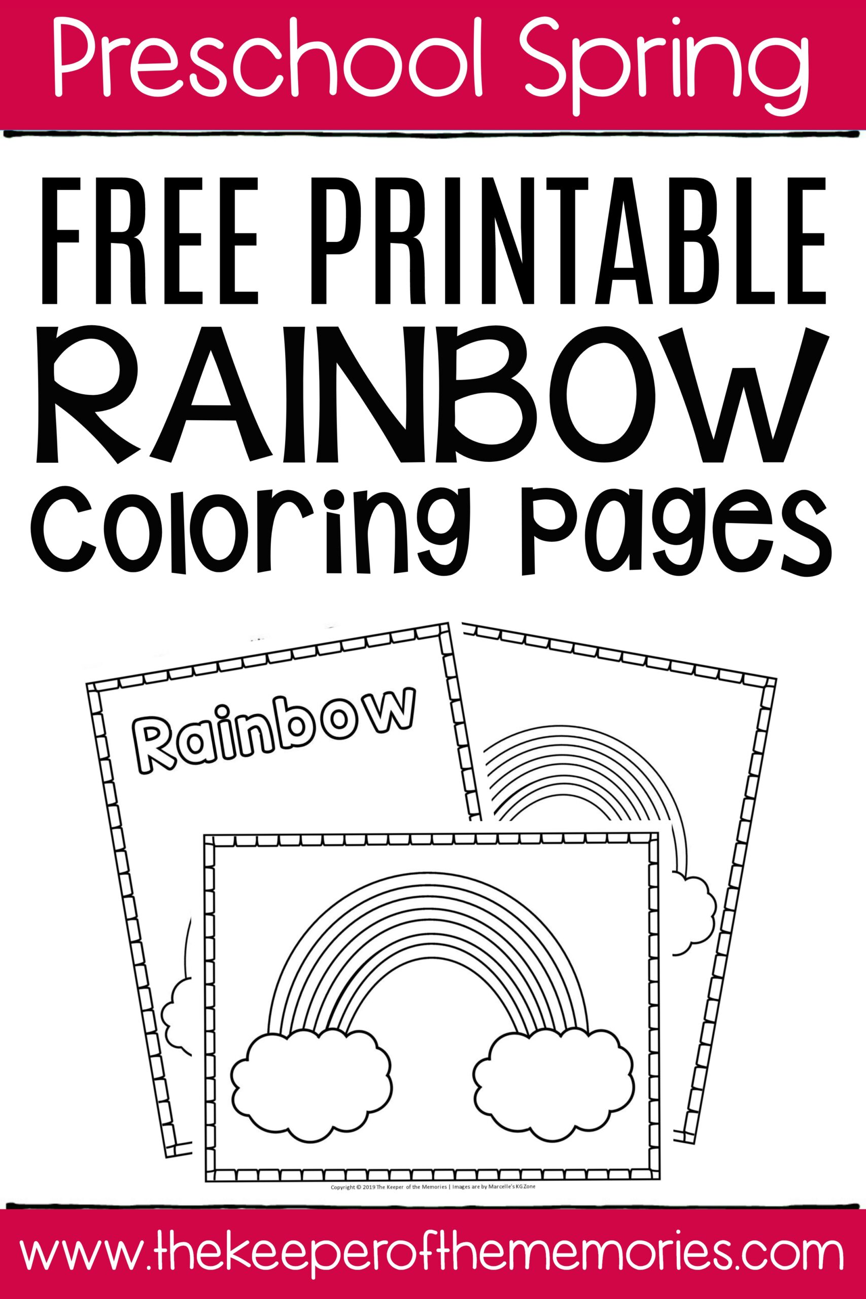 free printable rainbow coloring pages