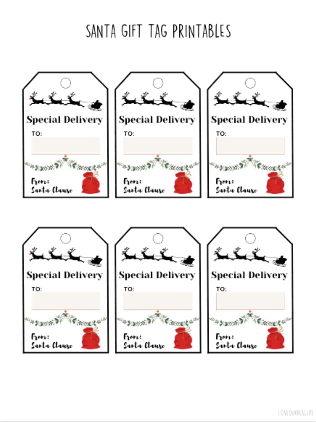 free printable to from gift tags