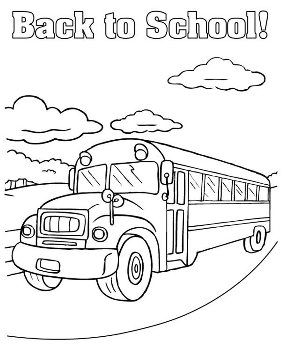 bus coloring template